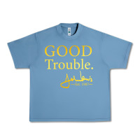 Pebble Blue good trouble john lewis signature Urban Heavy Tee - linhVisuals