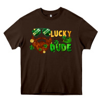 Chocolate Brown lucky dude saint patricks bearded man Heavy Core Tee - FaDigitalArtStudio