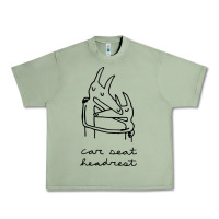 Oil Green Car Seat Headrest Urban Heavy Tee - linhVisuals
