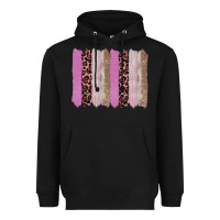 Black pink glitter leopard brushstroke background Heavyweight Hoodie - RanaPortraitStore