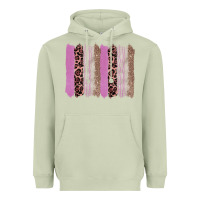 Matcha pink glitter leopard brushstroke background Heavyweight Hoodie - RanaPortraitStore