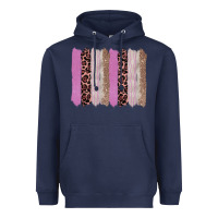 Navy pink glitter leopard brushstroke background Heavyweight Hoodie - RanaPortraitStore