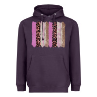 Plum pink glitter leopard brushstroke background Heavyweight Hoodie - RanaPortraitStore