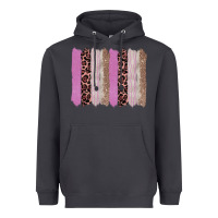 Smoke pink glitter leopard brushstroke background Heavyweight Hoodie - RanaPortraitStore