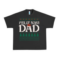 Pigment Black feliz navi dad ugly christmas sweater funny spanish xmas pun gift for Urban Heavy Tee - linhVisuals