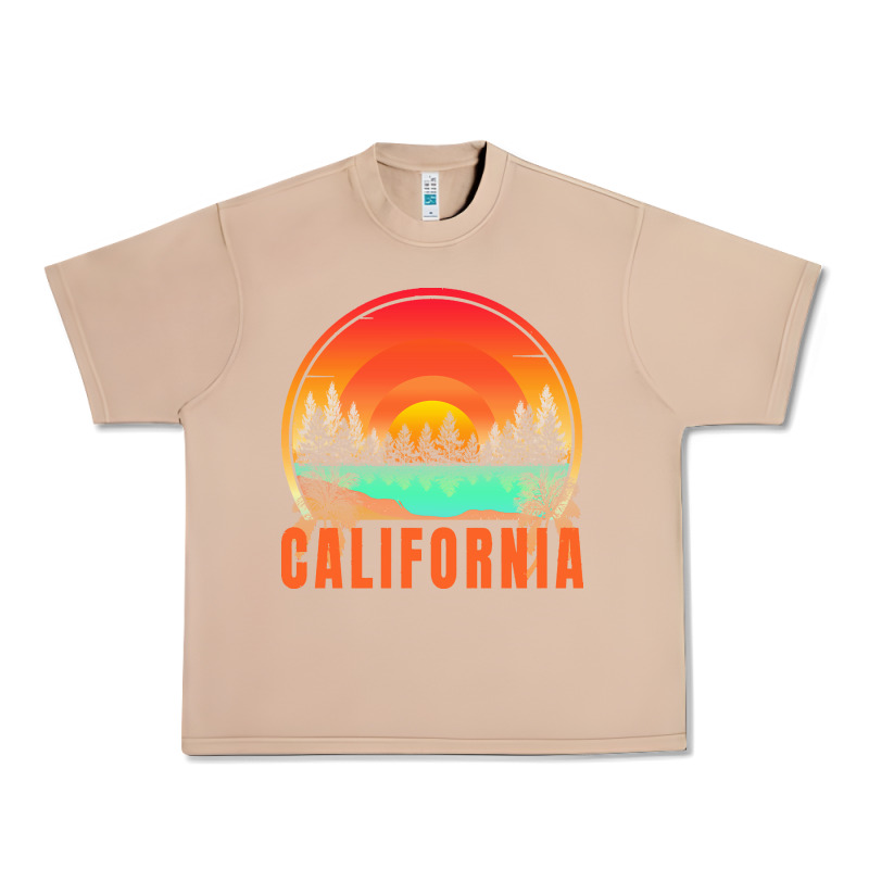 California T  Shirt California Sunset Vintage Trees Scenery T  Shirt Urban Heavy Tee by linhVisuals | Teevron