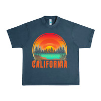 Midnight Navy california t  shirt california sunset vintage trees scenery t  shirt Urban Heavy Tee - linhVisuals