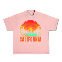 Salmon california t  shirt california sunset vintage trees scenery t  shirt Urban Heavy Tee - linhVisuals