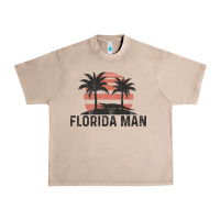 French Oak florida man state funny meme vintage palm trees and sunset retro sun Urban Heavy Tee - linhVisuals