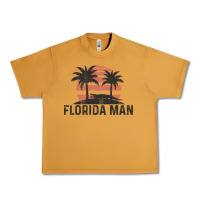 Peanut Butter florida man state funny meme vintage palm trees and sunset retro sun Urban Heavy Tee - linhVisuals