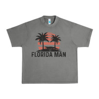 Tornado florida man state funny meme vintage palm trees and sunset retro sun Urban Heavy Tee - linhVisuals