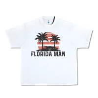 White florida man state funny meme vintage palm trees and sunset retro sun Urban Heavy Tee - linhVisuals