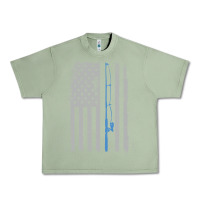 Oil Green fishing american flag vintage fishing rod patriotic 4ht of july gift f Urban Heavy Tee - linhVisuals