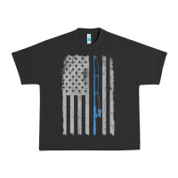 Pigment Black fishing american flag vintage fishing rod patriotic 4ht of july gift f Urban Heavy Tee - linhVisuals