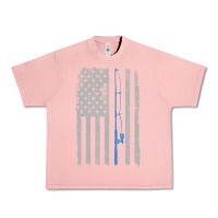 Salmon fishing american flag vintage fishing rod patriotic 4ht of july gift f Urban Heavy Tee - linhVisuals