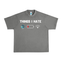Tornado funny things i hate low battery and wifi connection Urban Heavy Tee - linhVisuals