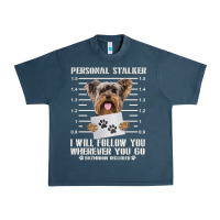 Midnight Navy funny yorkie personal stalker yorkshire terrier  dog i will follow you Urban Heavy Tee - linhVisuals