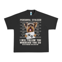 Pigment Black funny yorkie personal stalker yorkshire terrier  dog i will follow you Urban Heavy Tee - linhVisuals