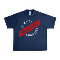 Navy jamaica red stripe lager beer Urban Heavy Tee - linhVisuals