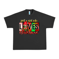 Pigment Black just a girl who loves christmas Urban Heavy Tee - CowhideDigitalArt