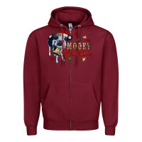Burgundy mooey christmas Zipper Hoodie - RanaPortraitStore