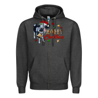 Charcoal Heather mooey christmas Zipper Hoodie - RanaPortraitStore
