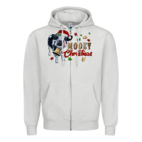 Dove Grey mooey christmas Zipper Hoodie - RanaPortraitStore