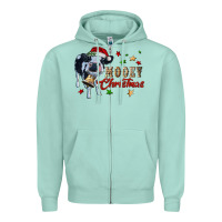 Seafoam mooey christmas Zipper Hoodie - RanaPortraitStore