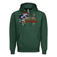 Sports Green mooey christmas Zipper Hoodie - RanaPortraitStore