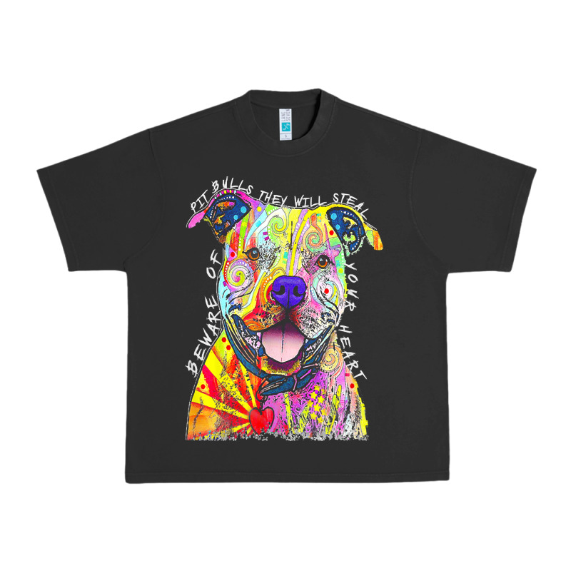Pitbull T  Shirt Beware Of Pitbulls They Will Steal Your Heart T  Shir Urban Heavy Tee by linhVisuals | Teevron