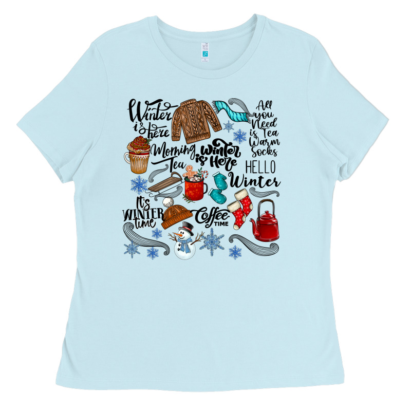 Winter Festive Essentials Ladies Tee by CowhideDigitalArt | Teevron