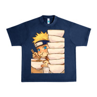 Navy Nar Manga Ruto Ramen Urban Heavy Tee - linhVisuals