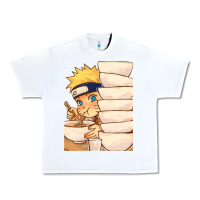 White Nar Manga Ruto Ramen Urban Heavy Tee - linhVisuals