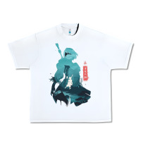 White Nier Automata Urban Heavy Tee - linhVisuals