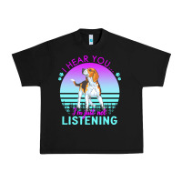 Black beagle t  shirt i hear you i'm just not listening beagle lover t  shir Urban Heavy Tee - linhVisuals