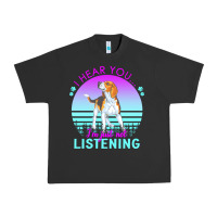 Pigment Black beagle t  shirt i hear you i'm just not listening beagle lover t  shir Urban Heavy Tee - linhVisuals