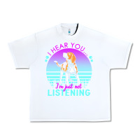 White beagle t  shirt i hear you i'm just not listening beagle lover t  shir Urban Heavy Tee - linhVisuals