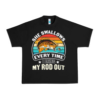 Black she swallows every time i bring my rod t  shirt she swallows every tim Urban Heavy Tee - linhVisuals