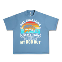 Pebble Blue she swallows every time i bring my rod t  shirt she swallows every tim Urban Heavy Tee - linhVisuals