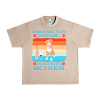 French Oak boxer t  shirt a woman cannot survive on wine alone she also needs box Urban Heavy Tee - linhVisuals