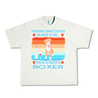 Pistachio boxer t  shirt a woman cannot survive on wine alone she also needs box Urban Heavy Tee - linhVisuals