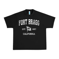 Black fort bragg california ca vintage boat anchor flag design tee Urban Heavy Tee - linhVisuals