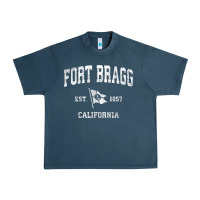 Midnight Navy fort bragg california ca vintage boat anchor flag design tee Urban Heavy Tee - linhVisuals