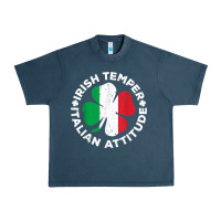 Midnight Navy irish temper italian attitude t shirt st patrick's day t shirt Urban Heavy Tee - linhVisuals