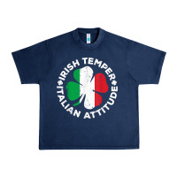 Navy irish temper italian attitude t shirt st patrick's day t shirt Urban Heavy Tee - linhVisuals