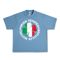 Pebble Blue irish temper italian attitude t shirt st patrick's day t shirt Urban Heavy Tee - linhVisuals