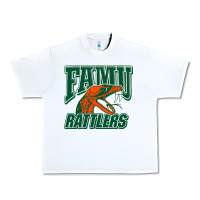 White FAMU RATTLERS Urban Heavy Tee - linhVisuals