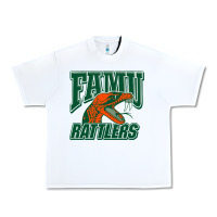 White FAMU RATTLERS Urban Heavy Tee - linhVisuals