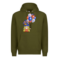 Army Green patriotic gnome balloon Premium Hoodie - BarkalooDesign