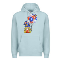 Blue Mist patriotic gnome balloon Premium Hoodie - BarkalooDesign
